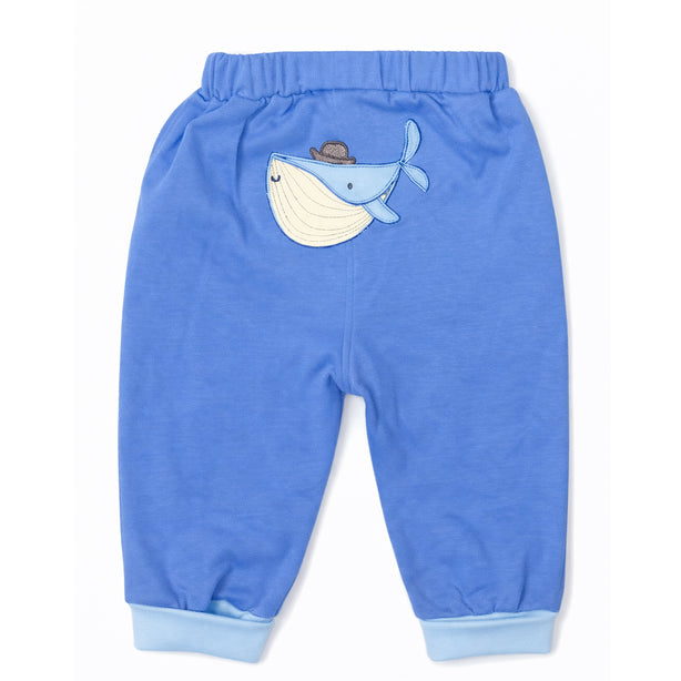 Teeny Tiny 2 Piece Set For Boy - Blue Stripe (Sea Animal)