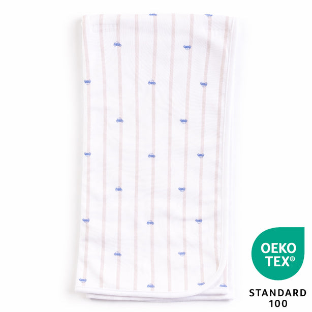 Teeny Tiny Baby Blanket - White (Car Design)