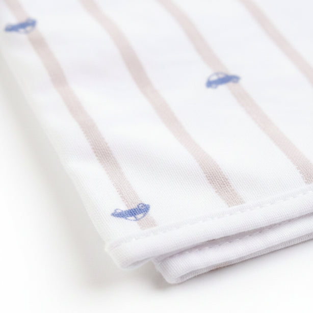 Teeny Tiny Baby Blanket - White (Car Design)