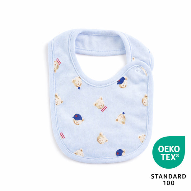 Teeny Tiny Baby Bib - Blue (Bear)