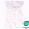 Teeny Tiny Romper For Girl - Purple (Flower Design)