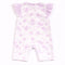 Teeny Tiny Romper For Girl - Purple (Flower Design)