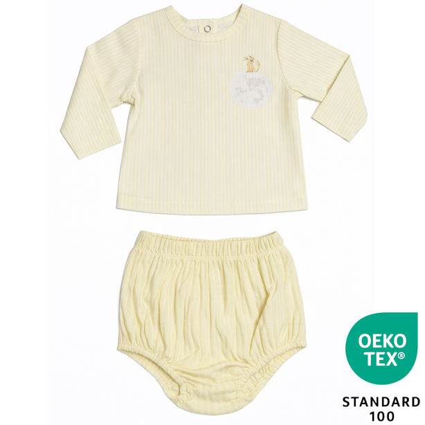 Teeny Tiny 2 Piece Set - Yellow Stripe (Unisex)