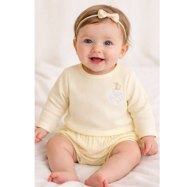 Teeny Tiny 2 Piece Set - Yellow Stripe (Unisex)