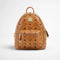 MCM Stark Side Studs Backpack in Visetos Cognac RS-MMKEAVE16CO001