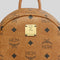 MCM Stark Side Studs Backpack in Visetos Cognac RS-MMKEAVE16CO001