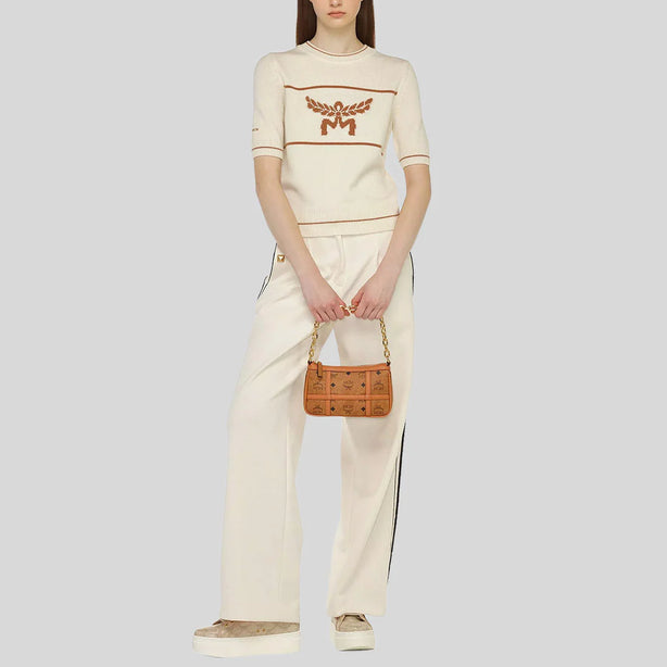 MCM Aren Shoulder Bag In Visetos Cognac RS-MWSFSTA02CO001
