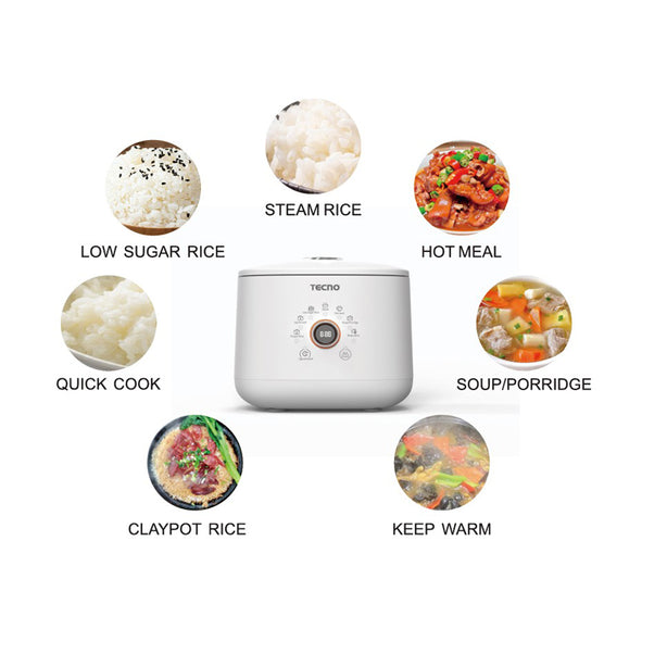 Tecno TRC-1030 3L Smart Rice Cooker with Low GI Function