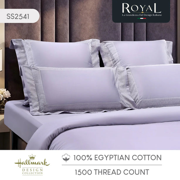 Hallmark Royal Egyptian Cotton Bed Sheet - 1500TC - Purple Lace