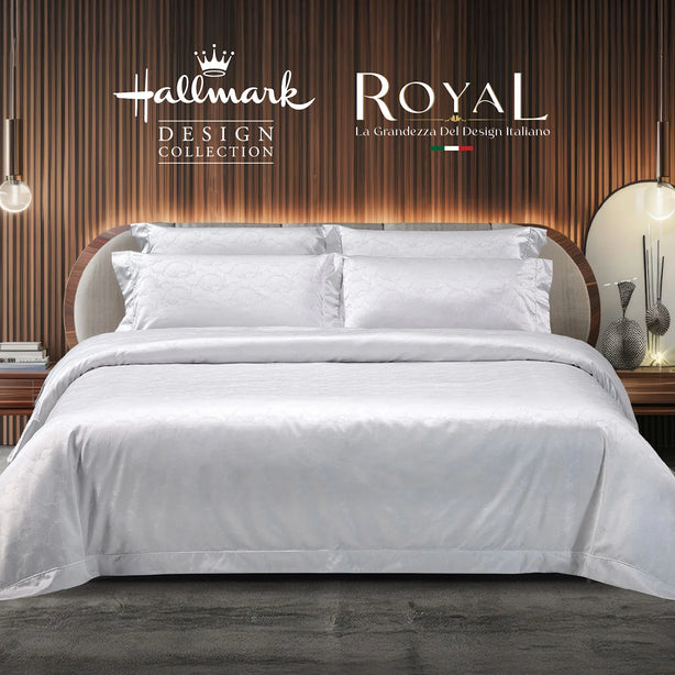 Hallmark Royal Egyptian Cotton 1500TC Laced/Emb - White