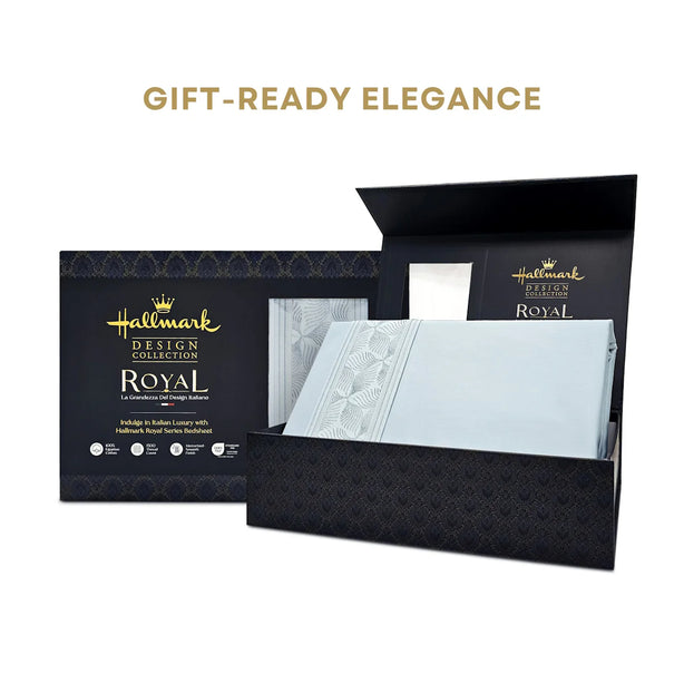 Hallmark Royal Egyptian Cotton 1500TC Laced/Emb - White