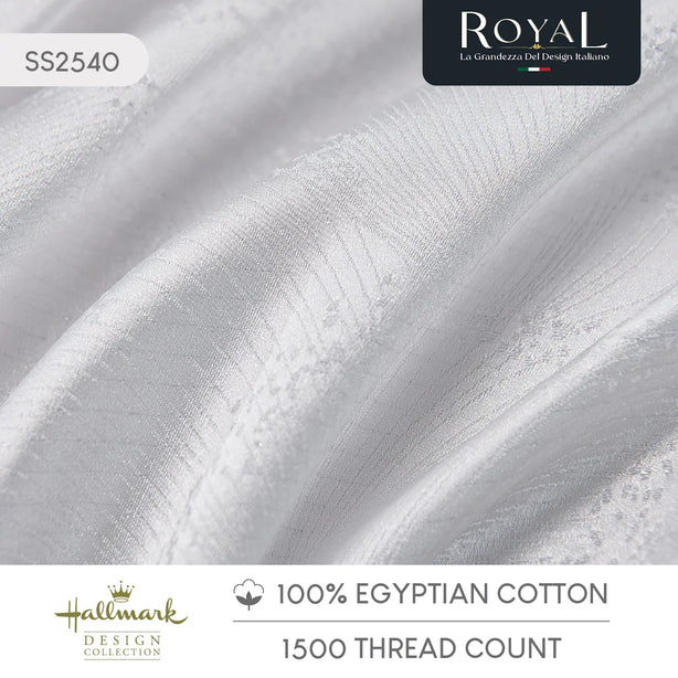 Hallmark Royal Egyptian Cotton 1500TC Laced/Emb - White
