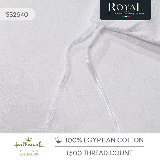 Hallmark Royal Egyptian Cotton 1500TC Laced/Emb - White