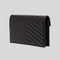 SAINT LAURENT YSL Matelasse Envelope Chain Wallet In Grain De Poudre Embossed Leather Black RS-857605BOW01