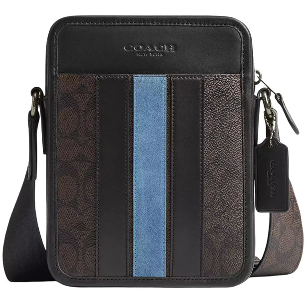 Coach Sullivan Crossbody Bag In Signature Canvas With Varsity Stripe - Walnut Multi CDC55