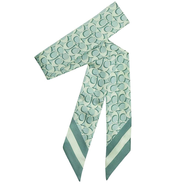Coach Signature Silk Skinny Scarf - Mint CCN71