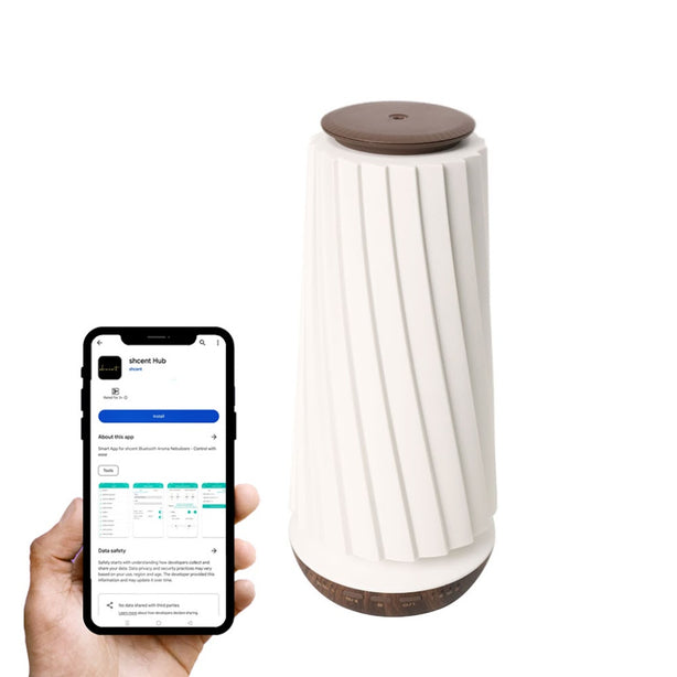shcent Lumine Aroma Nebulizer Diffuser | Bluetooth-enabled | Waterless | Office & Home | Bundle with 100ml Essential Oil