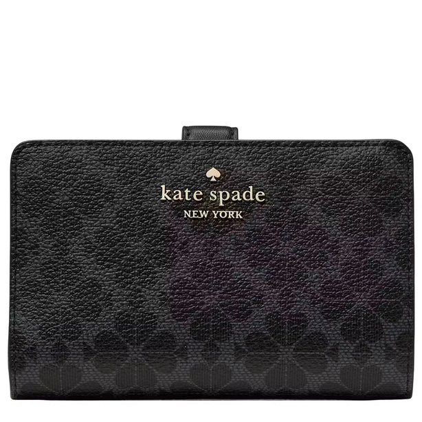 Kate Spade Spade Flower Medium Bifold Wallet - Black KN756
