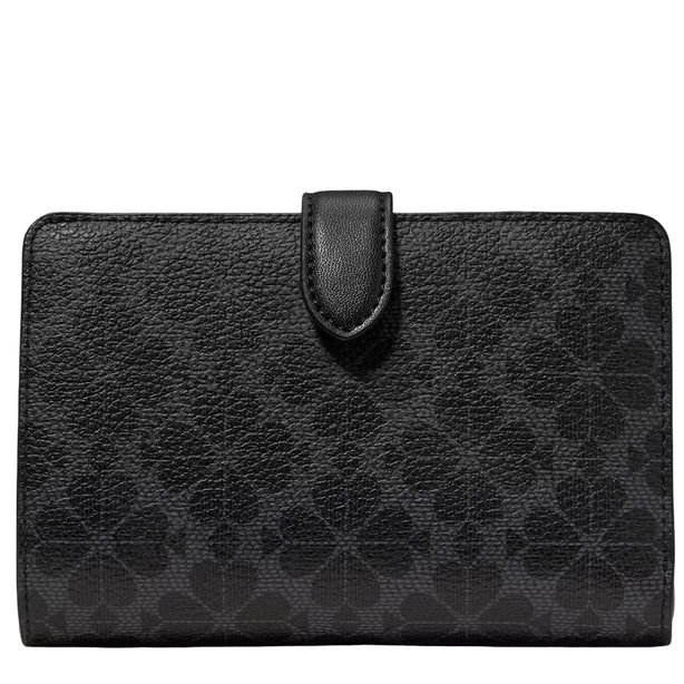 Kate Spade Spade Flower Medium Bifold Wallet - Black KN756