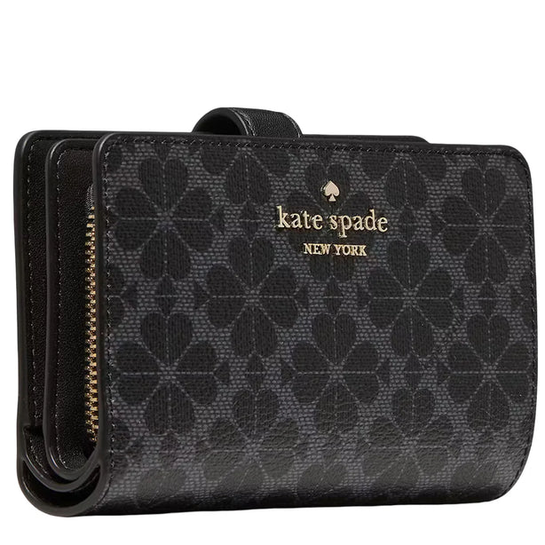Kate Spade Spade Flower Medium Bifold Wallet - Black KN756
