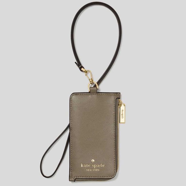 KATE SPADE Card Case Lanyard Oyster Shell RS-KN779