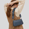 KATE SPADE Grace Glazed Leather Shoulder Bag Blue RS-KN040