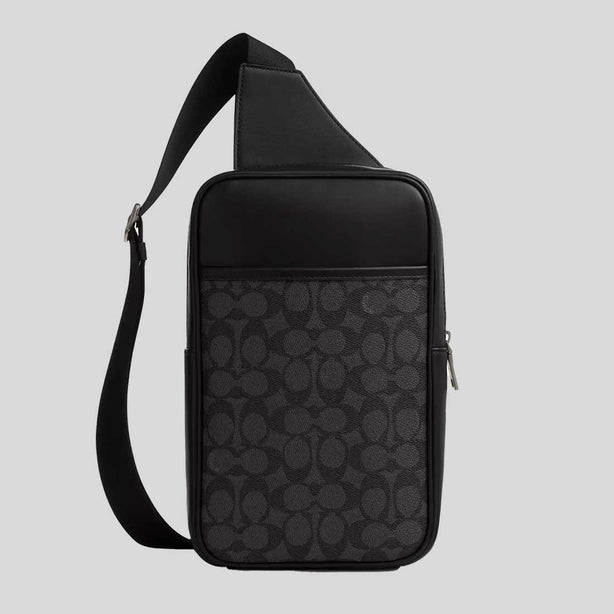 COACH Turner Pack In Signature Canvas Charcoal/Black RS-CCQ51