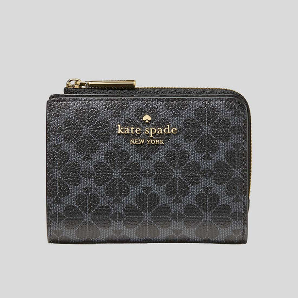 KATE SPADE Spade Flower Small L-zip Wallet Black RS-KN768