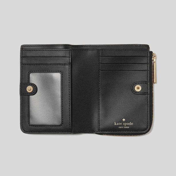 KATE SPADE Spade Flower Small L-zip Wallet Black RS-KN768