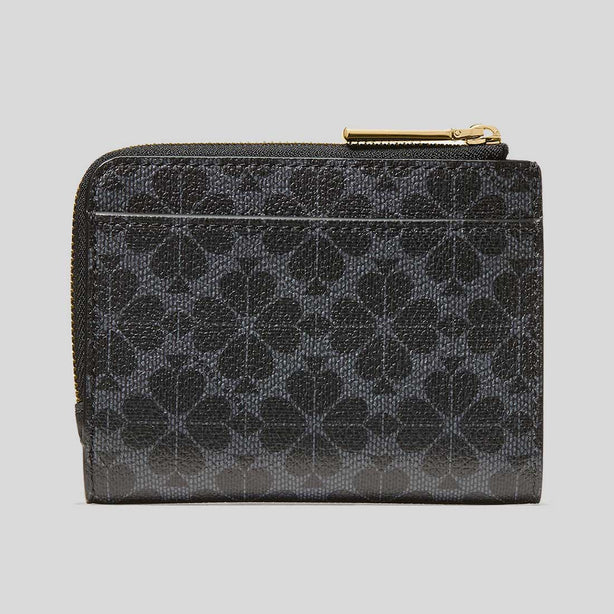 KATE SPADE Spade Flower Small L-zip Wallet Black RS-KN768