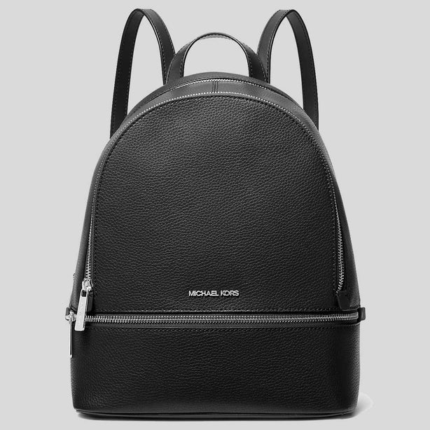 MICHAEL KORS Rhea Medium Pebbled Leather Backpack Black RS-35T5SM9M1L