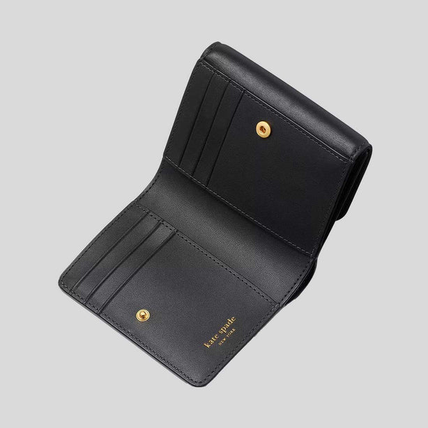 KATE SPADE Dakota Bifold Flap Wallet Black RS-KF943