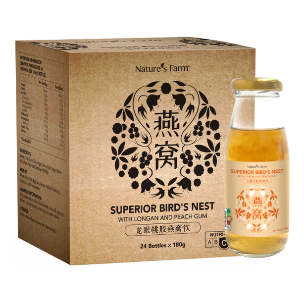 Nature's Farm® Superior Bird's Nest with Longan & Peach Gum 180ml 24s (Carton Pack)