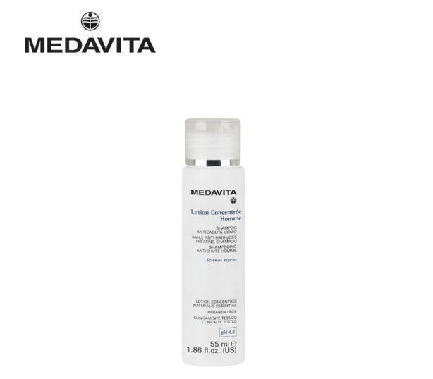 Medavita Lotion Concentrate Homme Anti-Hair Loss Treating Shampoo pH 4.8 55ml (Bundle of 2)