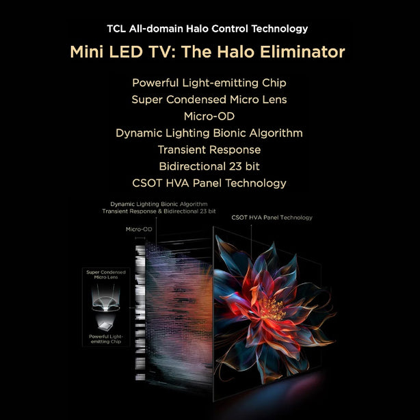 2025 NEW | TCL C8K Premium QD-Mini LED 4k TV 75inch