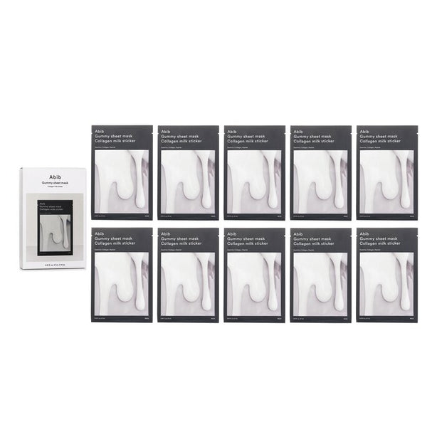 Gummy Sheet Mask Collagen Milk Sticker - 27ml x 10pcs