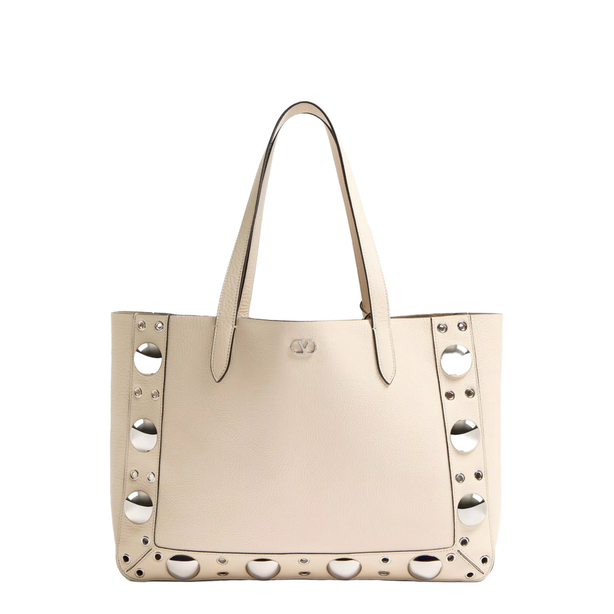 Nellcôte Medium Grained Calfskin Shopping Bag - Ivory