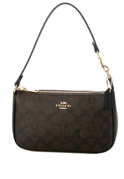 Coach Nolita 19 In Signature Canvas - Walnut Black