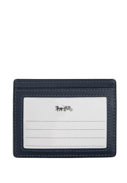 Coach Slim ID Card Case With Quilting in Denim - Denim
