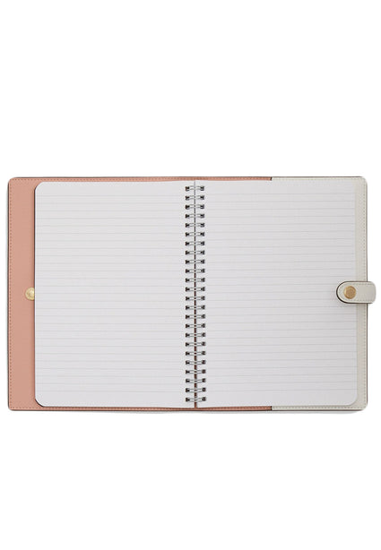 Coach Notebook In Signature Canvas With Floral Print - Sand Multi