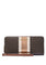 Michael Kors Jet Set Travel Large Signature Logo and Metallic Continental Wallet - Brown