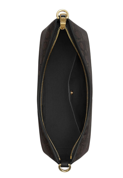 Coach Laurel Shoulder Bag In Signature Canvas - Walnut Black