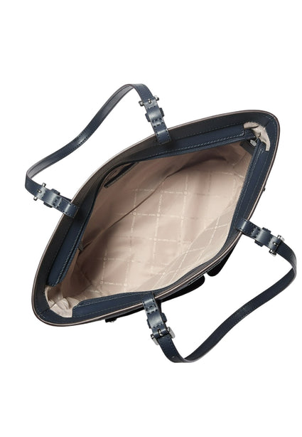 Michael Kors Jet Set Medium Pocket Tote Bag - Navy