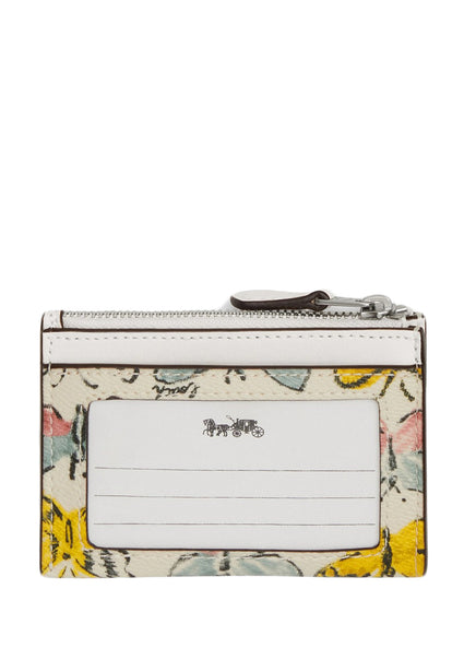 Coach Mini Skinny ID Case with Butterfly Print - White/Multi
