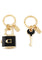 Coach Lock And Key Bag Charm Key Ring - Black