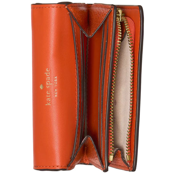 Kate Spade Kayla Small L-Zip Wallet - Fiery Orange KK056