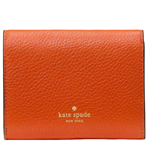Kate Spade Kayla Small L-Zip Wallet - Fiery Orange KK056