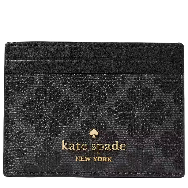 Kate Spade Spade Flower Small Slim Card Holder - Black KN761