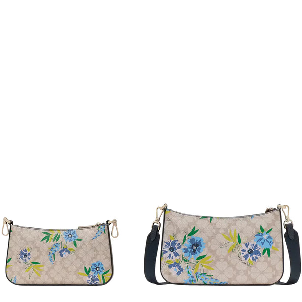 Kate Spade Duet Spade Flower Floral Crossbody Bag - Blazer Blue Multi KK900
