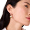 Kate Spade Statement Spade Charm Drop Huggies Earrings - Silver Gold KL110